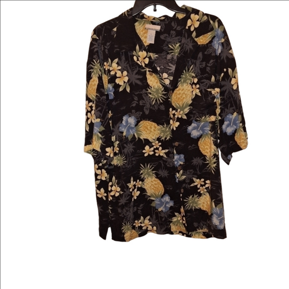 Breakwater Bay Other - Rayon Pineapple Button Down Shirt Short Sleeve XL